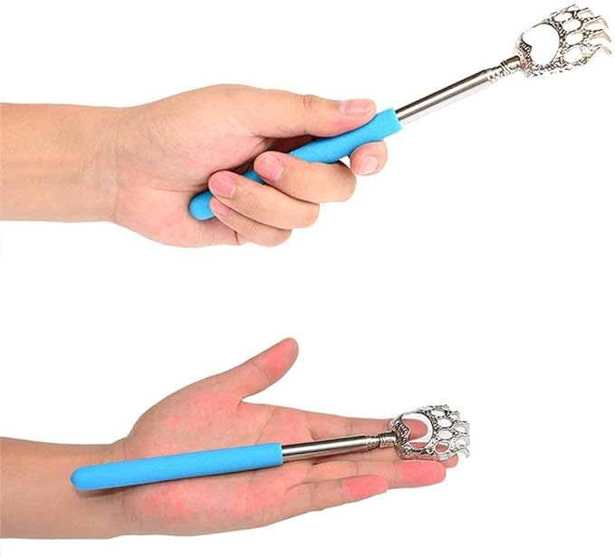 Back Scratcher Bear Claw, Stocking Stuffers Gifts for Men Women Adults, Telescopic Back Scalp Scratchers Massager with Soft Rubber Handles Portable Hand Massage Tool Both Human and Pets (6Pack)