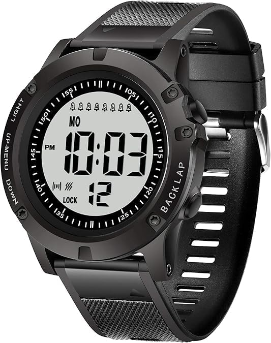 TICCI Vibrating Alarm Watch for Elderly Seniors, Men Unisex 8 Medication Aids Pill Reminder with Big Digits, Waterproof, Vibra Alert