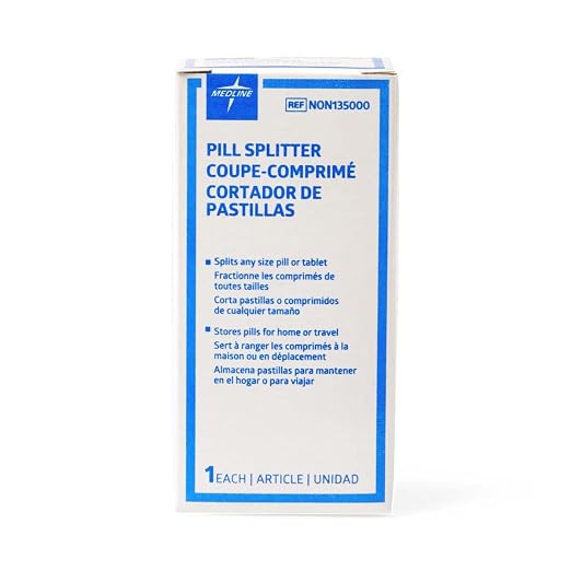 Medline Splitter, Pill, Blue, Custom for 1004470, Pack of 144