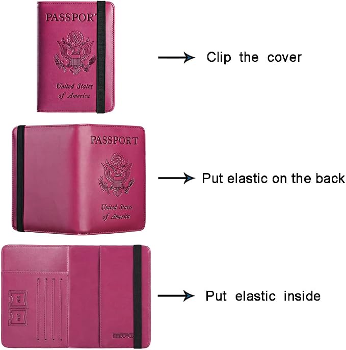 Passport Holder, Travel Essentials, Passport Cover, RFID Travel Wallet | Passport Wallet, Travel Accessories, RFID Blocking, Synthetic Leather Card Case, International Must Haves, For Women Men