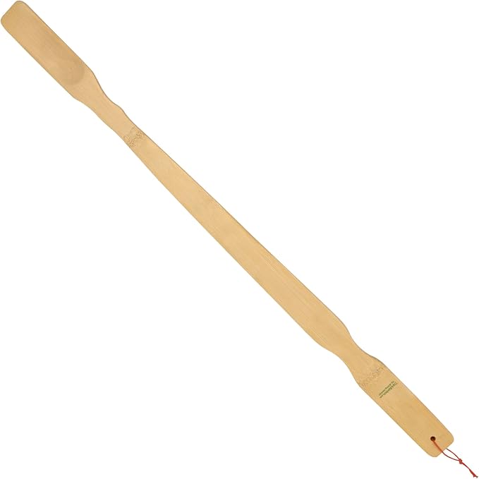 BambooMN 25 Inch Bamboo Wooden Shoe Horn Long Handle for Seniors, Men, Women, 200 Units
