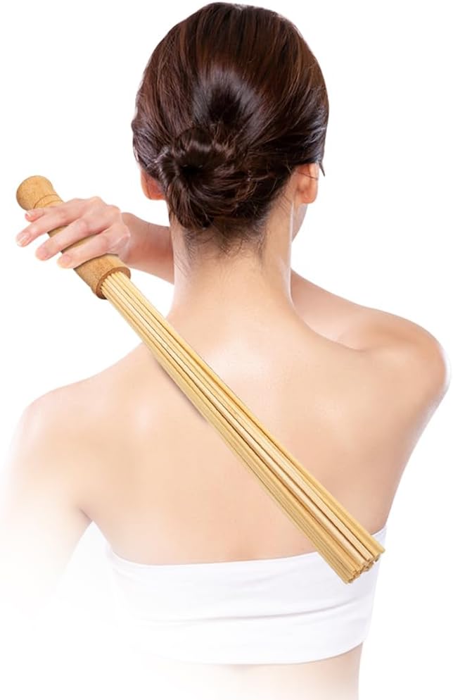 Bamboo Massage Stick for Back,Massage Roller Sticks,Bamboo Therapy Massage Body Tools for Relaxing Muscles (1)