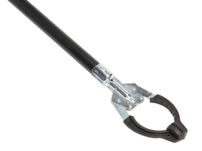 Amazon Basics Reacher Grabber Tool for Hard-to-Reach Areas, Sturdy Metal Trash Picker, Indoor & Outdoor Lightweight Pickup Tool, 38", 2-Pack