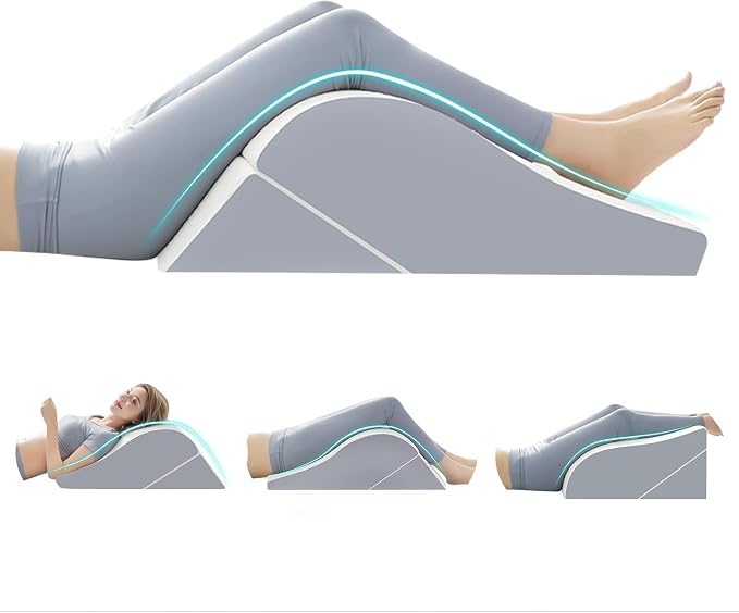 Simpledad 2PCS Leg Elevation Wedge Pillows for Sleeping, Leg Wedge Pillow After Knee Replacement Post Surgery, Leg Wedges for Elevation for Swelling, Circulation, Adjustable 3-in-1 Height