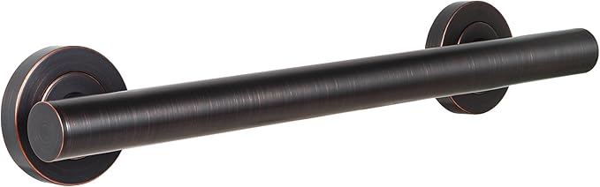 Lava Odoro Shower Grab Bar, Modern Stainless Steel Handicap Grab Bar for Bathtubs and Showers, Shower Safety Bar for Seniors Disabled, ADA-Compliant (Oil Rubbed Bronze, 18 Inch)