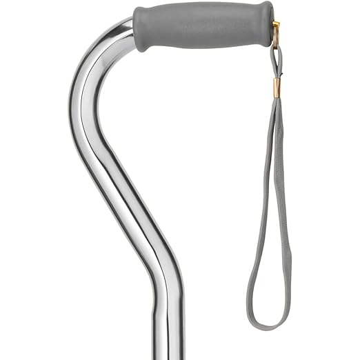 NOVA Heavy Duty Bariatric Walking Cane for Seniors, Men & Women – 500 lb Weight Capacity Offset Cane, Lightweight Adjustable Walking Stick with Soft Foam Grip, Wrist Strap & Non-Slip Tip