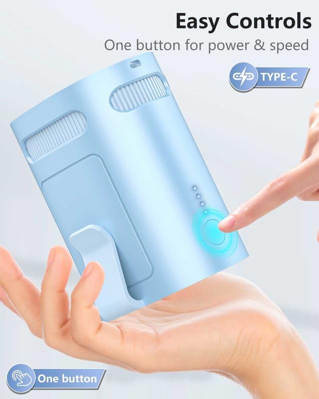 Shirt Fan Clip on Belt Hip Pants Back- Personalized Portable Waist Fans that Blow Cold Air,USB Chargeable Hangs round Neck Cooler Ac,Silencioso Waist Band Body Cooling Products for Woman Man Kid Gray
