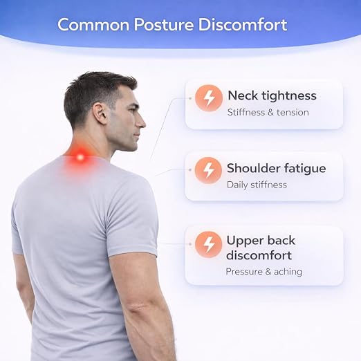Posture Corrector for Men - Lightweight Upper Back Brace Posture Corrector for Neck Shoulder & Back Pain Relief Under Clothes - Invisible Shoulder Support Brace Improve Posture Correct Hunchback Slouching