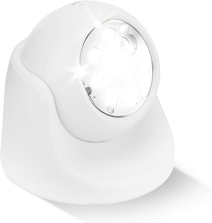 Motion Sensor Outdoor Lights - Outdoor Motion Sensor Light Battery Operated Wireless Spotlight Motion Detector Security Light Auto On Off for Sheltered Porch Stair Hallway Garage Wall Shed (1 Pack)
