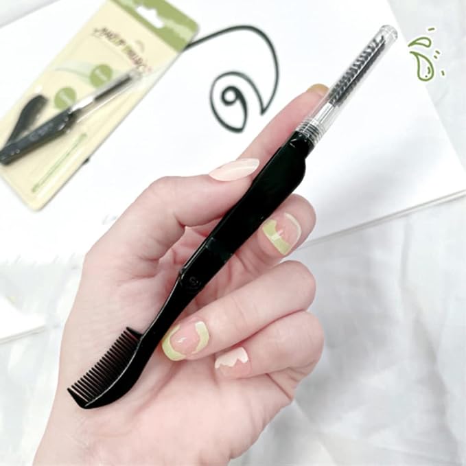 Folding Eyebrow Comb, 2 Pcs Eyelash Separator Eyebrow Grooming Brush Eyebrow Brush Makeup Cosmetic Tools for Girls and Lady