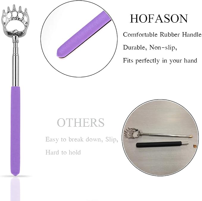 HOFASON Gift for Men, Stocking Stuffers for Adults Men Women, Back Scratcher, Mens Gifts for Christmas, White Elephant Gifts for Adults Husband Wife Friend Him Her Small Gadgets for Men, Dad (Purple)