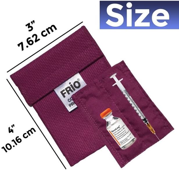 FRIO Cooling Wallet - Insulin & GLP-1 Cooler for 45+ Hours - Burgundy Mini