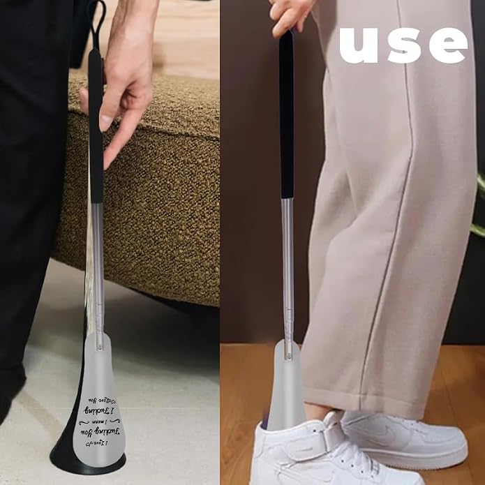 Shoe Horn Spoon Helper for Seniors Long Shoehorn for Dad Husband Long Handle Shoe Horn Spoon for Shoes