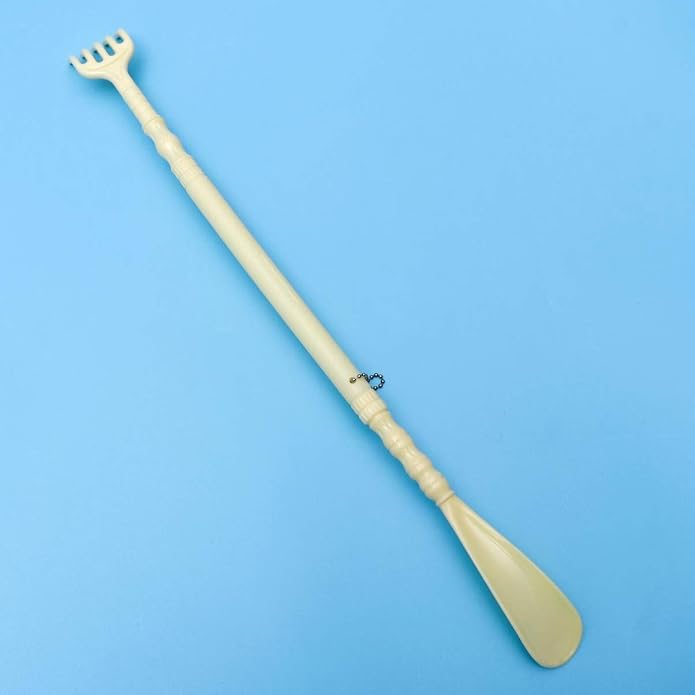 FOMIYES Massage Claw Shoehorn Two-in-one Tool Long Handle for Easy Use for Elderly Disabled Travel Durable Pp Material