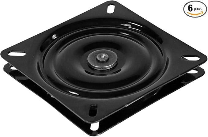Wise 8WD10 360-Degree Flat Boat Seat Swivel, Black (Pack of 6)
