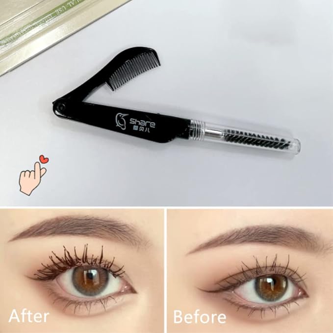 Folding Eyebrow Comb, 2 Pcs Eyelash Separator Eyebrow Grooming Brush Eyebrow Brush Makeup Cosmetic Tools for Girls and Lady