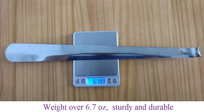 Shoe Horn Long Handle for Seniors Men Women, Metal Shoehorn Handled, Long-Handle Shoehorns Shoe Spoon Boot Horns, Shoes Stick Helper, Extra Long Premium Stainless Steel Shoe Tongue