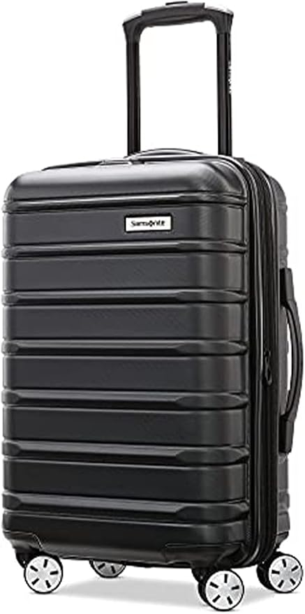 Samsonite Omni 2 Hardside 2 Piece Set - Includes Global Carry-On & Large Checked Suitcases - 360° Dual Spinner Wheels - Integrated TSA Lock & Expansion - Amazon Exclusive - Midnight Black
