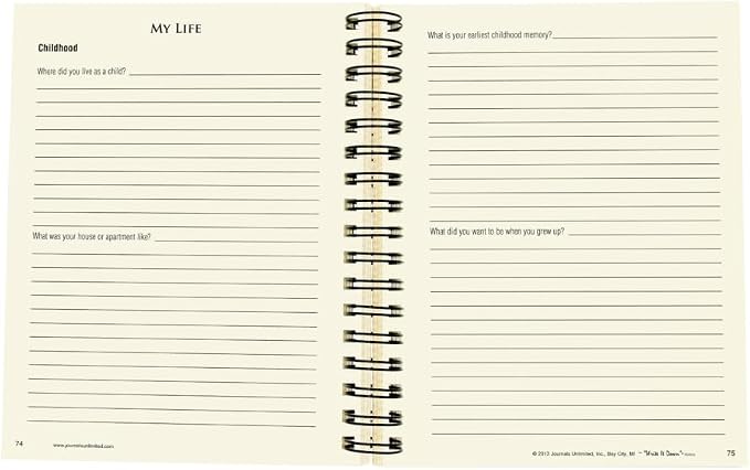 Write it Down Series by Journals Unlimited, Guided Journal, When I'm Gone, My Info, Wishes & Thoughts, Full-Size 7.5"x 9", Kraft Hard Cover, Made in USA