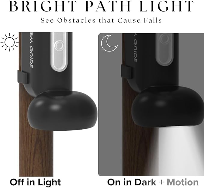 Smart Light for Mobility Devices – Automatic LED Pathway Light with Apple Find My Integration – Hands-Free Safety Accessories for Canes, Walkers & Wheelchairs – Universal Fit & Rechargeable