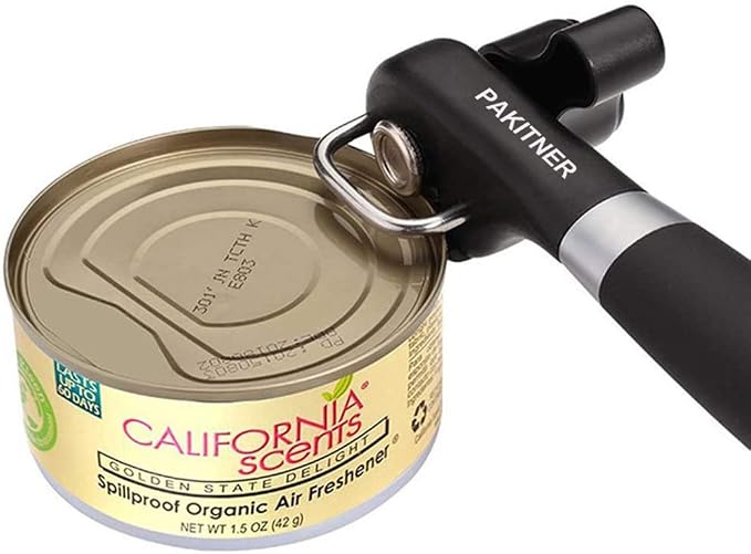 PAKITNER- Safe Cut Can Opener, Smooth Edge Can Opener - Handheld Easy Turn Knob, Manual Can Opener, Ergonomic Smooth Edge, Food Grade Stainless Steel Cutting Tool for Kitchen & Restaurant
