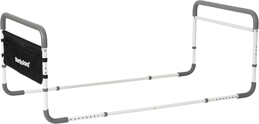 Dual Bed Side Hand Rail, Bed Assist Rail Adjustable Medical Hospital Assistive Devices Bed Rails for Elderly Adults, Fits Queen, Full & Twin Beds