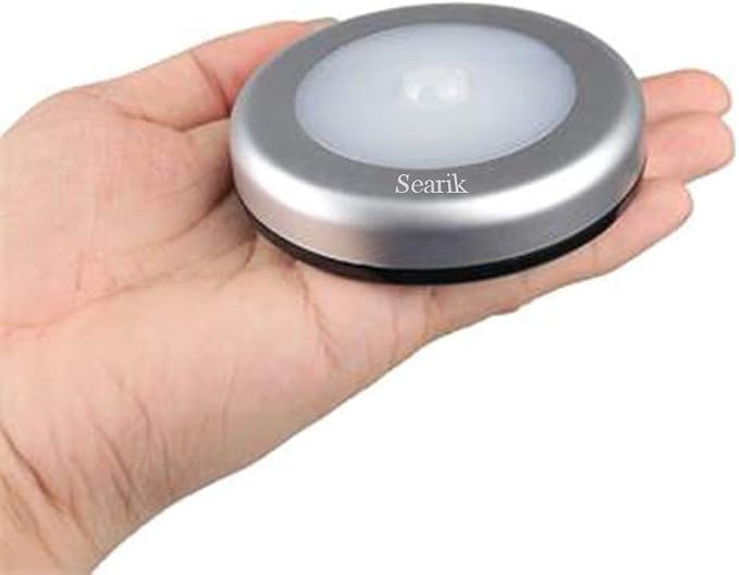 3 Pcs Motion Sensor Light Indoor, Searik Magnetic LED Night Light Battery Powered Step Lights Stair Closet Light Under Cabinet Lighting Stick On Anywhere Lamp for Home Kitchen Hallway Cabinet Bathroom