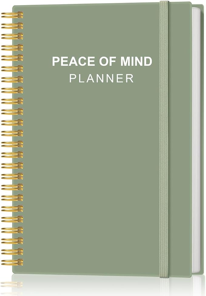 Peace of Mind Planner – Final Arrangements Organizer for Beneficiary, Will Preparation, Last Wishes & Funeral Planning, 5.8" x 8.5", Green