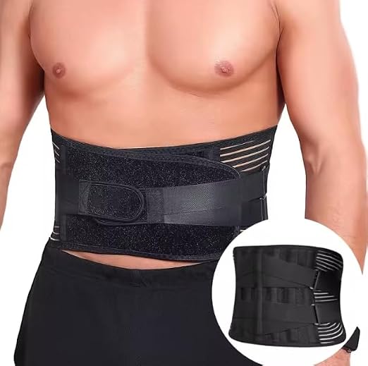 Back Brace for Men & Women - Lower Back Support Belt for Sciatica, Bulging Disc & Pelvic Pain Relief - Adjustable Lumbar Support Brace for Work, Sleeping & Everyday Use - Faja para Espalda y Ciática (Large)