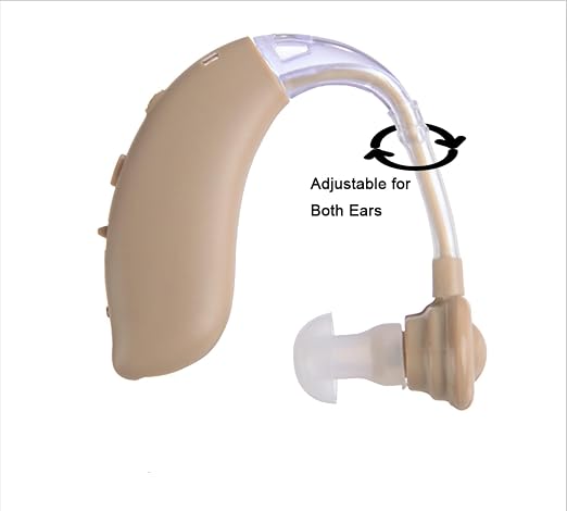 Rechargeable Hearing Aid for Seniors Digital Hearing Amplifier, Noise Cancelling with Magnetic Charging Base,Behind The Ear,BTE,TV,2-Pack