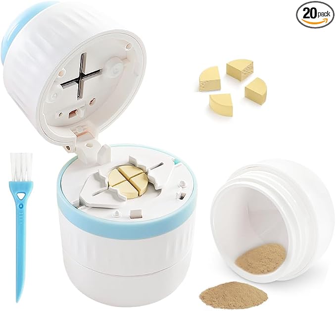 Pill Cutter Splitter for Small and Tiny Pills with Stainless Steel Blade for Cutting Small or Large Pills in Half or Quarter Suitable for Cuting Vitamins, Tablets