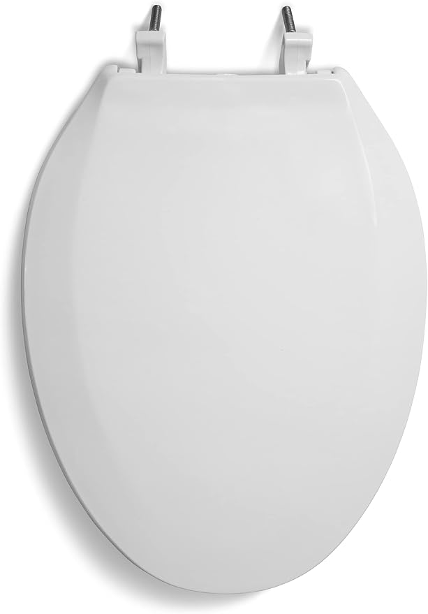 Centoco 2 inch Raised Toilet Seat for Seniors, Elongated, USA, White | Closed Front, Cover, Plastic, Made in the USA, HL800STS-001