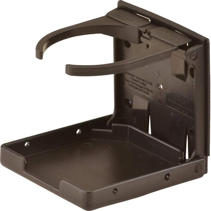NOVA Adjustable Cup Holder for Walkers, Rollators & Wheelchairs – Folding Drink Holder Fits 3/4”, 7/8” & 1” Tubes, Holds 2.25”–3.75” Cups, Durable, Easy Install