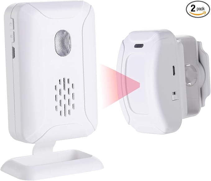 Upgraded Bed Sensor Alarm and Fall Prevention for Elderly Adults, Wireless Motion Detector for Seniors Caregiver Motion Sensor Alarm Indoor for Dementia
