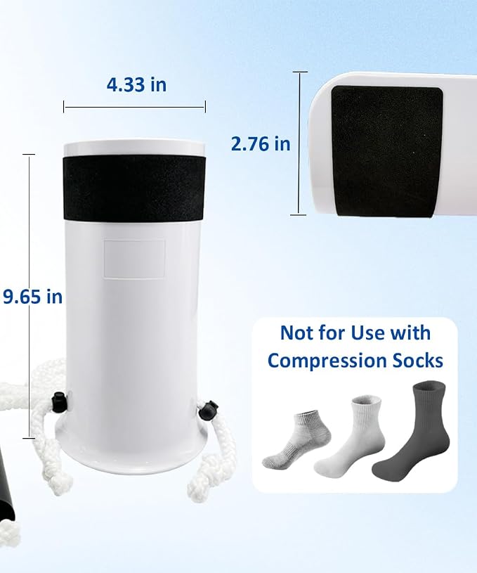 Sock Aids for Putting On Socks, No Bending Flexible Sock Aid Device with Shoe Horn Long-Handle Sock Removal for Seniors/Disabled, Easy On and Off Sock Helpers (Basic)