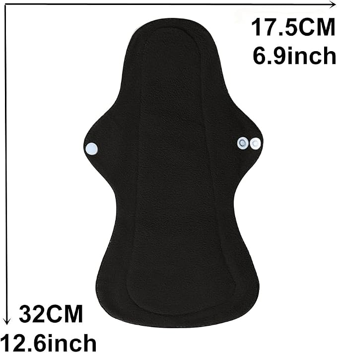 6pcs Resuable Incontinence Pads Resuable Waterproof Resuable Menstrual Pad Sets Including 5Pcs Heavy Flow Menstrual Pads Mama Cloth Sanitary Napkins + 1Pc Mini Wet Bag