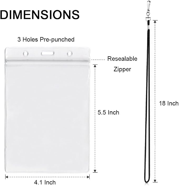 50PACK 4x6Inch Extra Large Passport Holders with Lanyards Fill for Passports,Cash, Credit Card, Plane Ticket, Receipts.by CypesCrafts