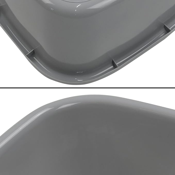 Begale 3-Pack 16 Quart Plastic Wash Basin, Dish Pans Kitchen Sink, Gray