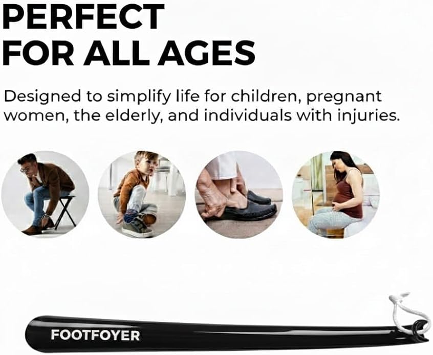 Long shoehorn that is comfortable to wear and has a handle is ideal for both men and women