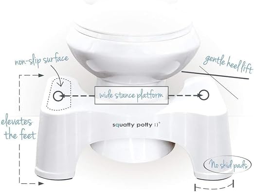 Squatty Potty Oslo Folding Bamboo Toilet Stool – 7 Inches,Collapsible Bathroom Stool for Kids and Adults – Brown,Portable and Space-Saving,(Pack of 4)