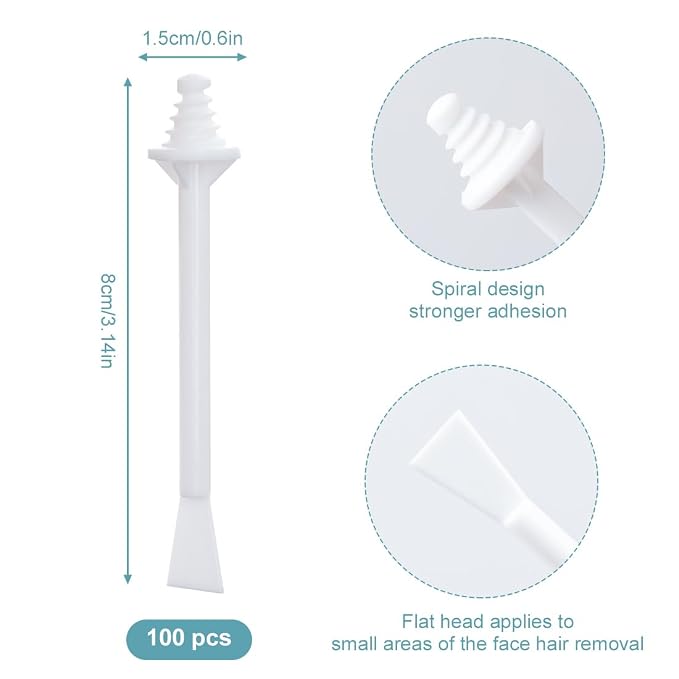 100 Pcs Nose Wax Sticks Disposable Spatulas Plastic | Nose Waxing Sticks, Wax Sticks for Hair Removal, Earwax Nostril Cleaning for Men Women