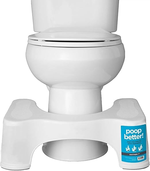 Squatty Potty Oslo Folding Bamboo Toilet Stool – 7 Inches,Collapsible Bathroom Stool for Kids and Adults – Brown,Portable and Space-Saving,(Pack of 4)