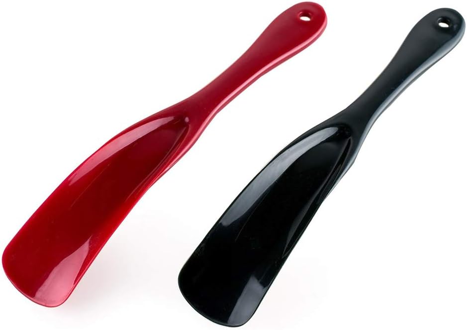2 Pcs Mini Shoe Horns - Flexible Thermoplastic Shoe Helper, Compact & Portable for Travel, Home, or Office Storage