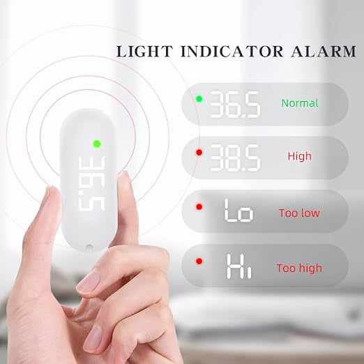 Rechargeable Medical Forehead Thermometer for Adults and Children Portable White Non-Contact Digital Thermometer with Fast 1-Second Touchless Reading White