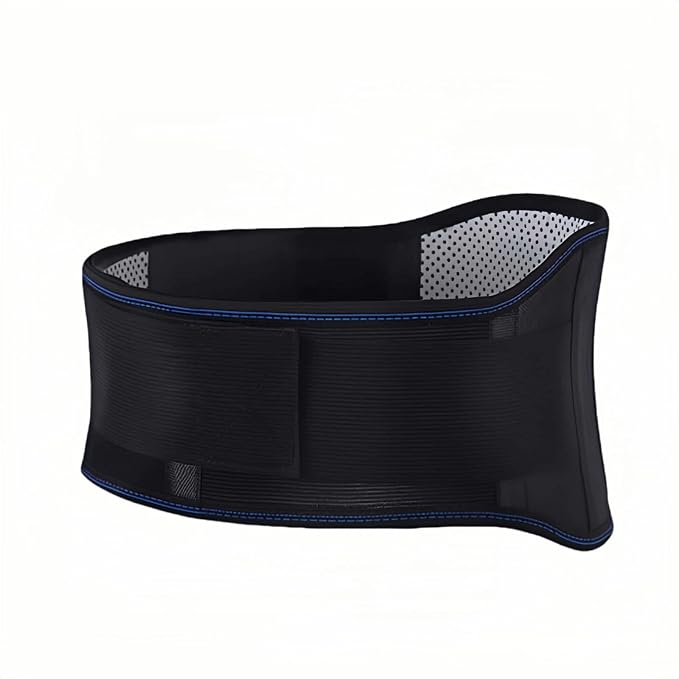 Self heating lumbar support strap suitable for both men and women - adjustable back support with thermal therapy, used to relieve lumbar discomfort, posture support (XL)
