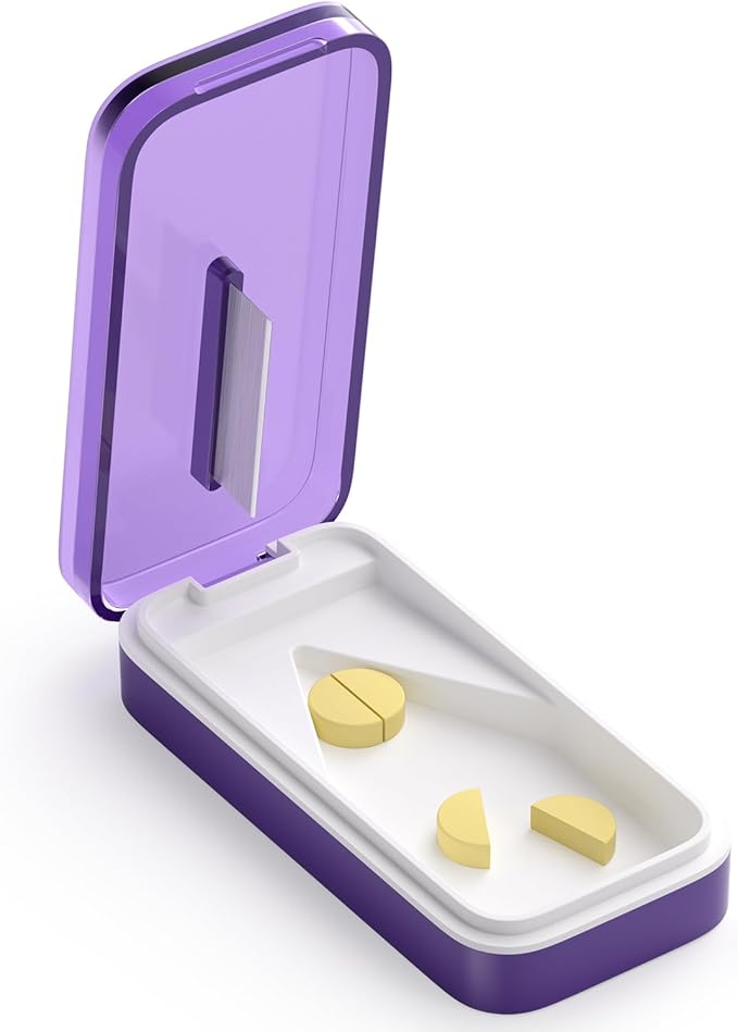 Pill Cutter Splitter for Large or Small Pills, Precision Pill Splitters for Cutting Multiple Pills/Supplement/Medication/Vitamins