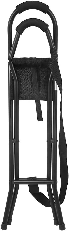 Foldable Cane seat, Foldable Travel seat Cane Stool Portable Lightweight Walking Chair with seat Travel Stool Cane Travel Stool Cane for Seniors Walking Stick with seat Load 113kg