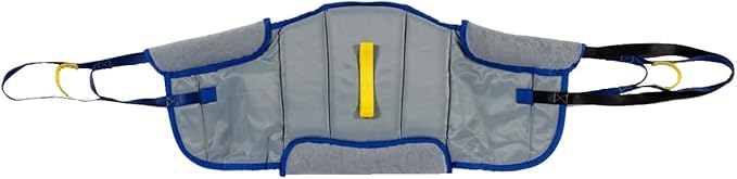 Patient Aid Comfort Padded Sit-Stand Sling (PASA3) with Back Support & Assist Straps for 250-400 lb Patient Transfers - Transfer Sling Works with Most Lifts