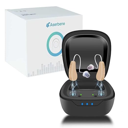 Hearing Aids for Seniors Rechargeable – OTC Hearing Devices with Noise Cancelling, Easy to Use, Comfortable & Lightweight Design for Clear Daily Hearing