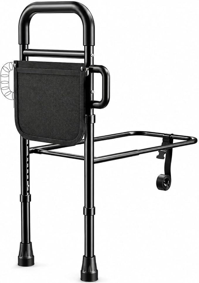 Medical king Bed Rails for Elderly Adults Safety Bed Assist Rails for Seniors with Adjustable Heights ASTM Approved Easy to get in or Out of Bed with Floor Support